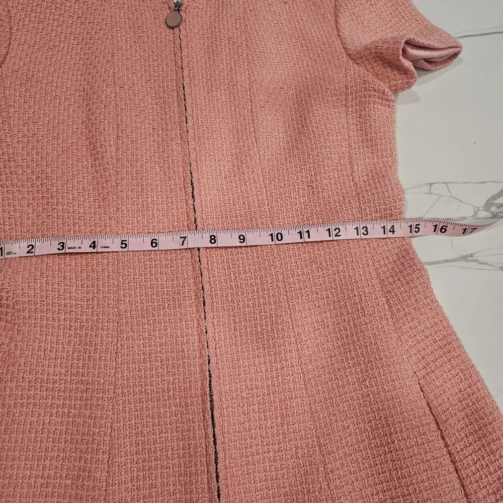 CHANEL Pink Textured Midi Dress